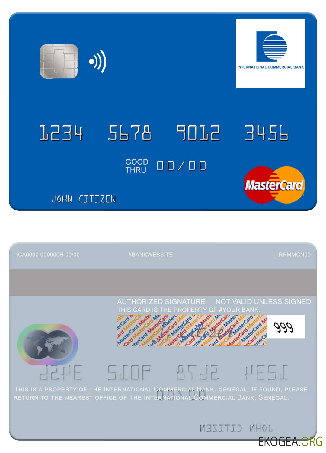 Sénégal La mastercard de la Banque Commerciale Internationale